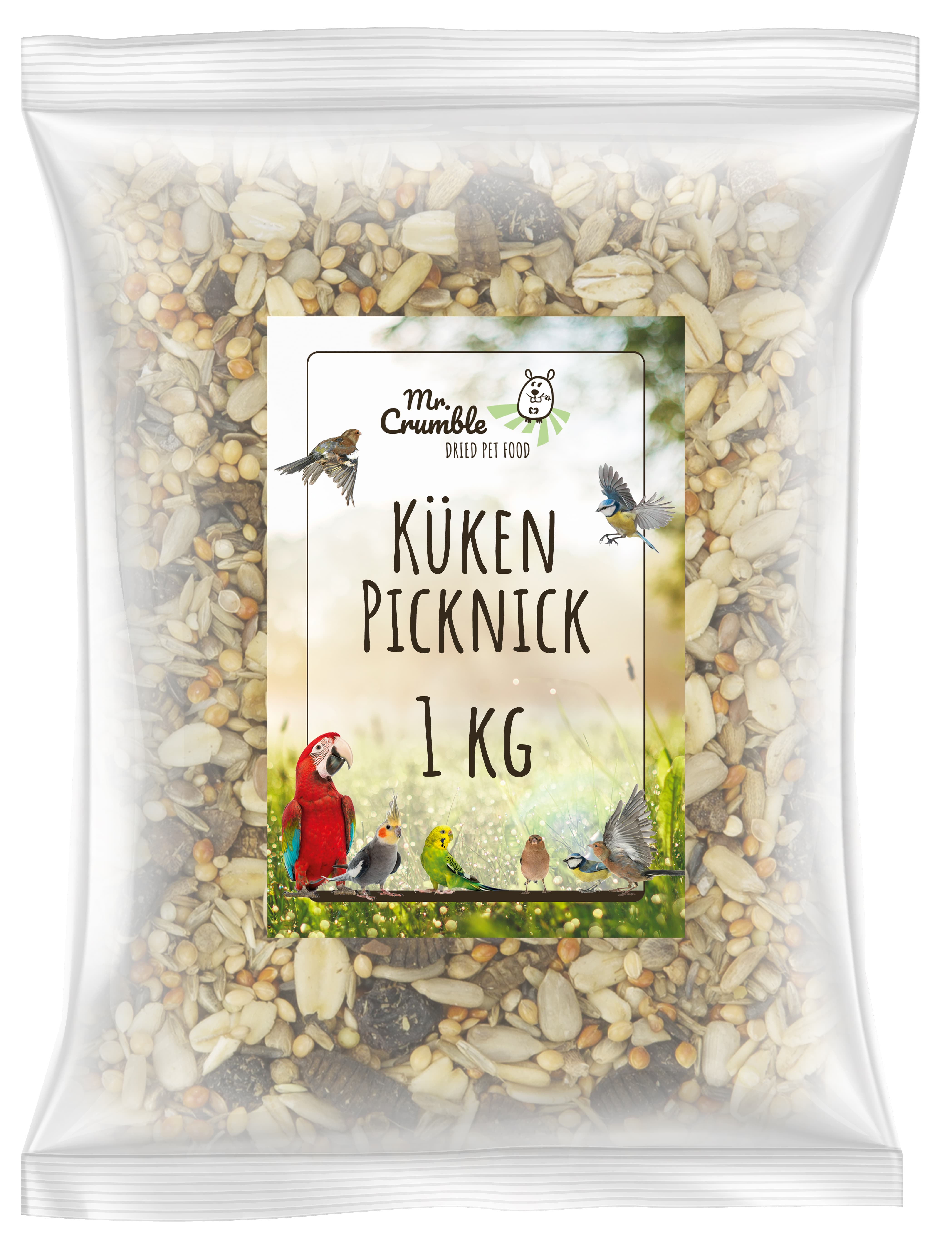 Küken-Picknick, Brutzeit-Vogelfutter mit Insekten & Muschelschrot