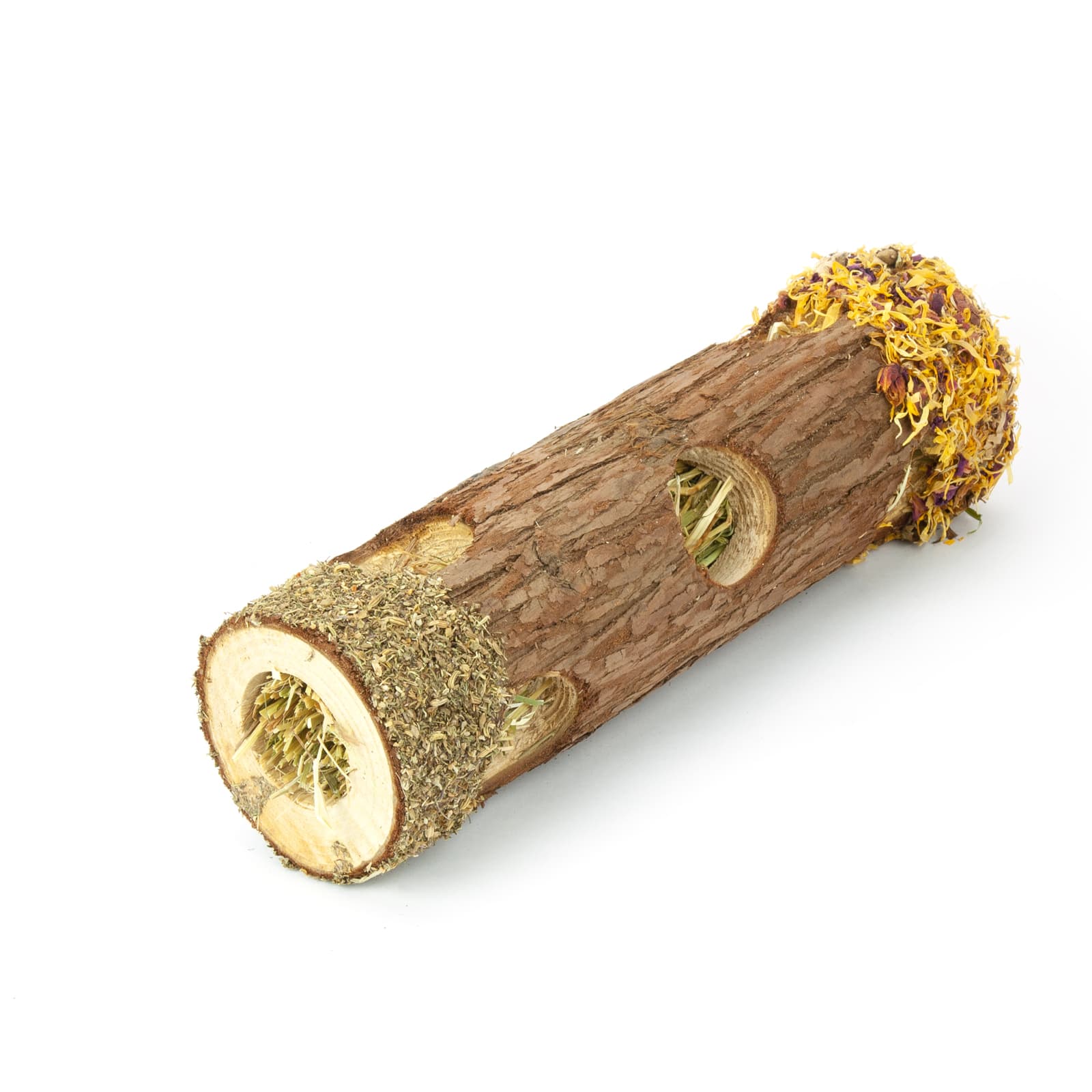 Snacks fuer Nager und Kleintiere Roehrentunnel mit Blueten und Kraeutern 2