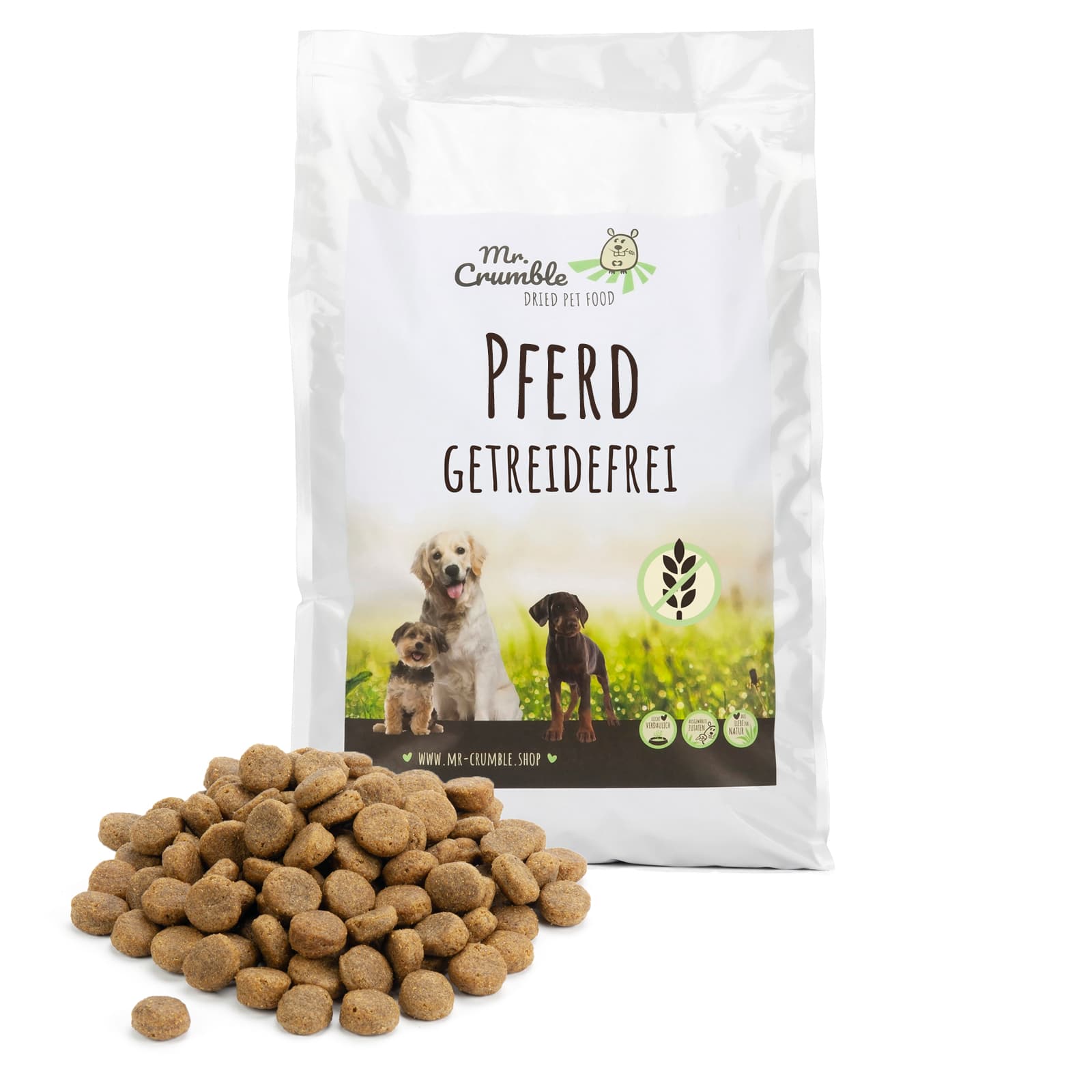 Hund getreidefreies Trockenfutter für Hunde mit Pferd